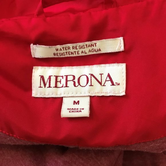 Red Merona Drawstring Waist Raincoat - Picture 4 of 4